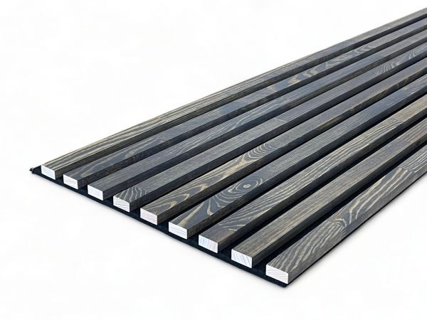 Massivholz Akustikpaneele 2600 x 400 mm Kiefer - Smoky