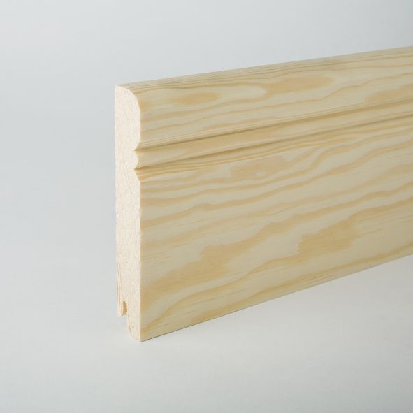 Rodapié de madera maciza perfil altreno 100 mm pino crudo