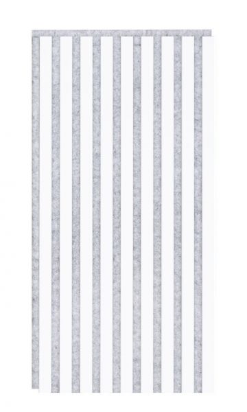 Pannello acustico 800 x 400 mm bianco - feltro acustico grigio - rivestimento della parete