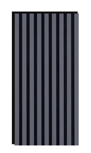 Akustikpaneel 800 x 400mm Grau-Anthrazit - Akustikfilz Schwarz - Wandverkleidung