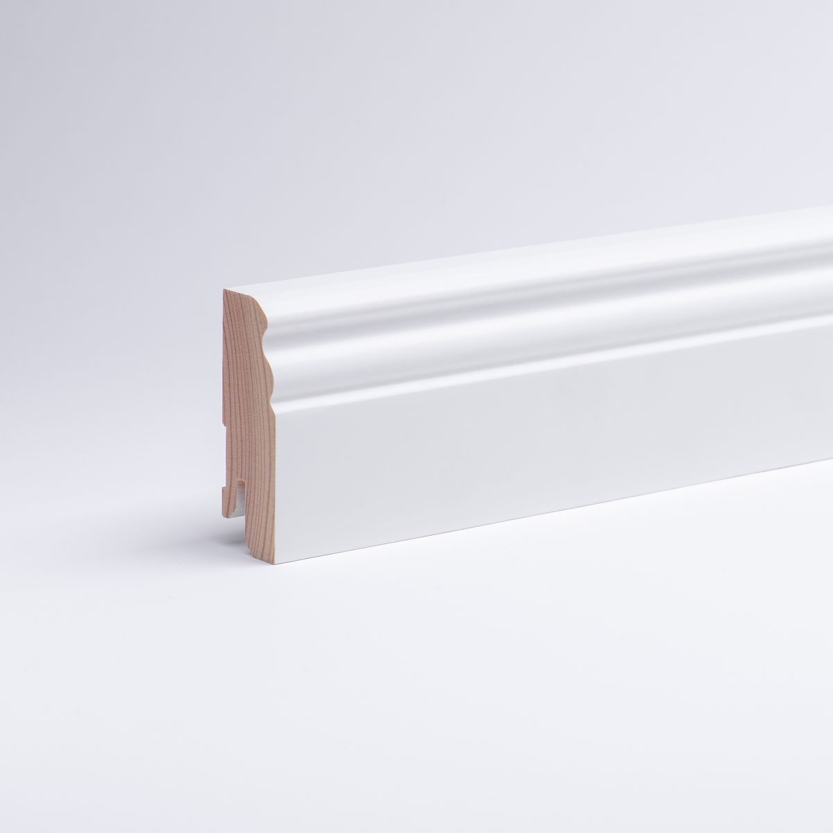 28ML o multipli di BATTISCOPA LED squadrato in legno MASSELLO 95x14 +  portaled Alluminio