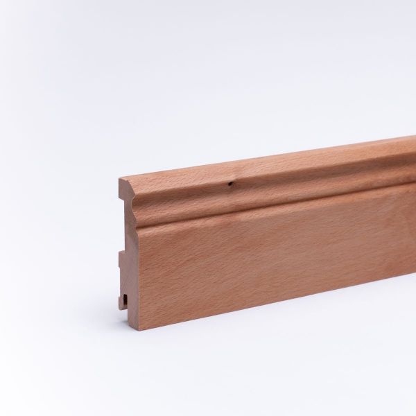 Battiscopa in legno massello con profilo Berlin faggio oliato 80mm