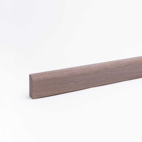 30m Rodapié de madera maciza redondeado 38 x 19mm, roble crudo