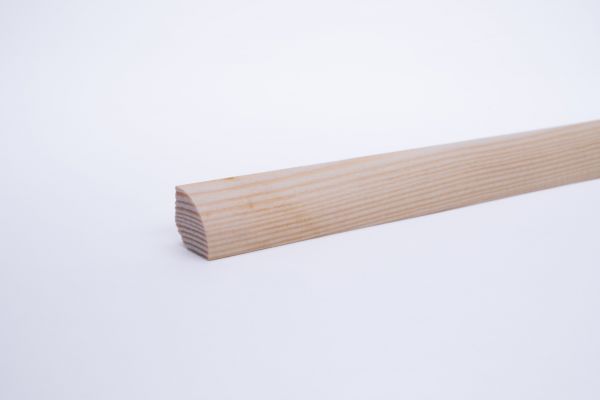 Molduras madera real a perfil de cuarto redondo pino crudo