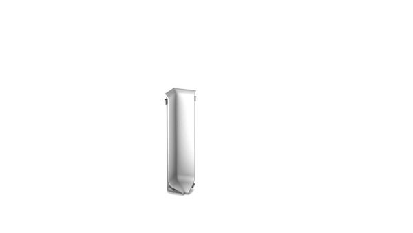 Innenecke für Aluminium-Sockelleiste für Klebemontage 60mm - Silber