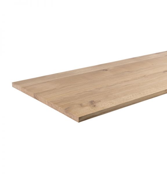 Piano di lavoro in legno massello Piano del tavolo Rovere rustico 40 mm - doghe continue