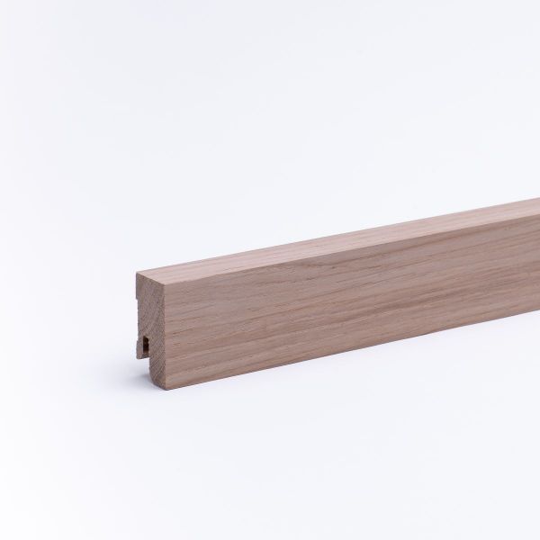 Battiscopa in legno massello 40x16mm quadrato - rovere grezzo