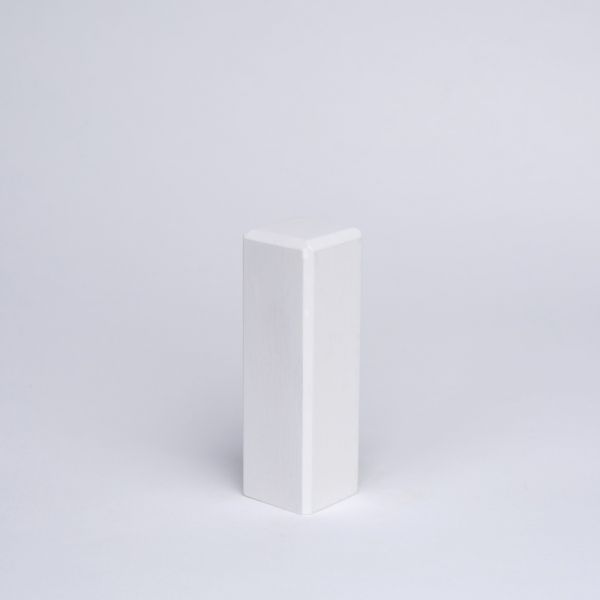 Massivholz Universal-Eckblock 65mm Weiß Lackiert