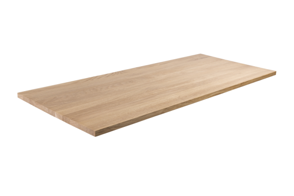 Massivholzplatte 22mm Arbeitsplatte Tischplatte Eiche natur - durchgehende Lamellen 65mm