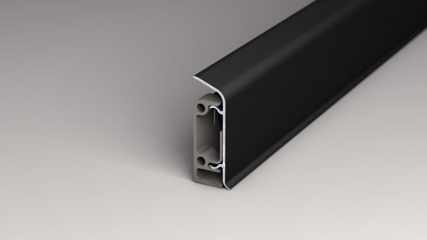 Rodapiés de metal para el montaje de cables - recubrimiento de polvo negro
