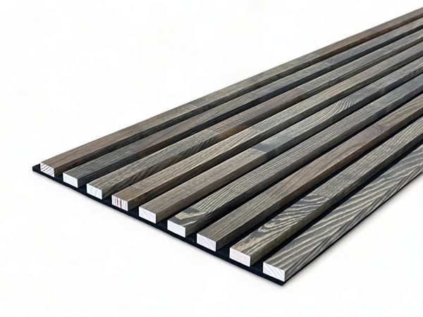 Pannelli acustici in legno massiccio 2600 x 400 mm pino - Grigio carbone