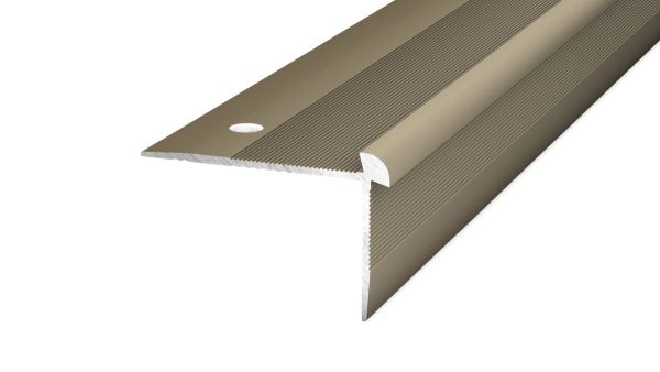 Profilo per gradini per rivestimenti da 6 - 6.5 mm in acciaio inox opaco - 2,50 m