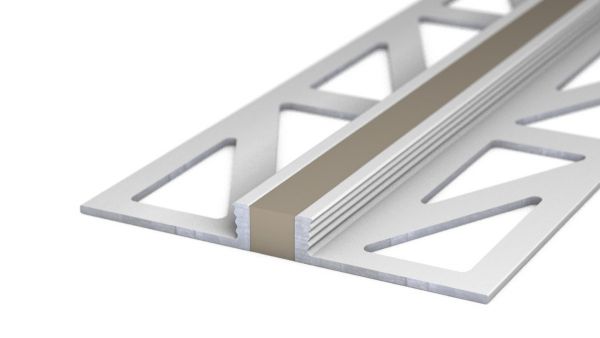 Profilo per giunto di dilatazione in alluminio - Giunto in silicone - per rivestimenti da 4,5 mm - G
