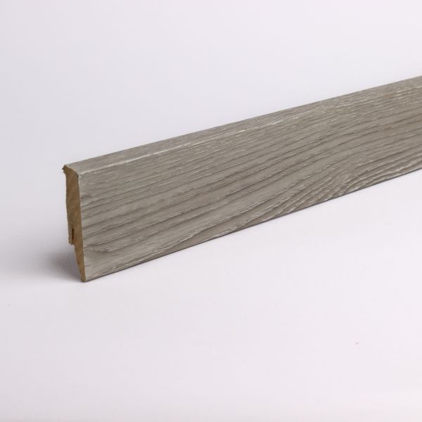 Rodapié con acabado tipo madera 60 mm, roble gris