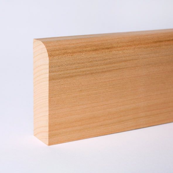 Massivholz-Sockelleiste 60mm abgerundet - Kirsche roh