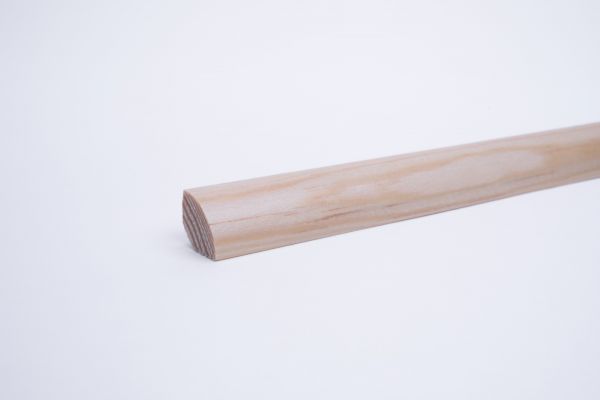 Molduras madera real a perfil de cuarto redondo pino lacado
