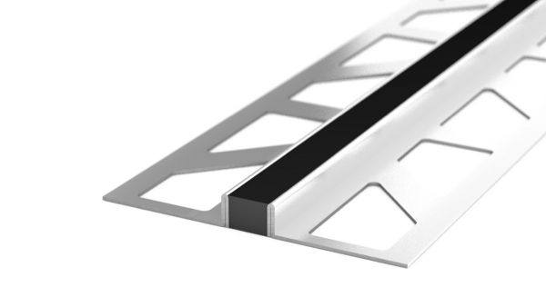 Junta de dilatación de acero inoxidable - junta de silicona - para revestimientos de 4,5mm - negro 3