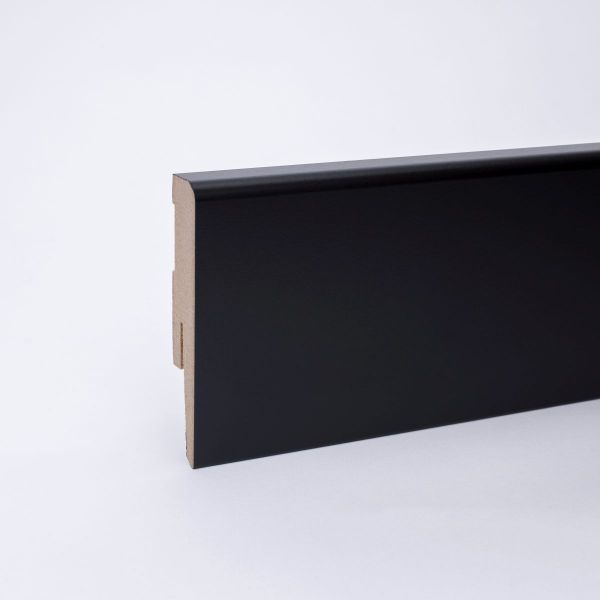 Plinths avec profil classique en MDF 80 mm noir