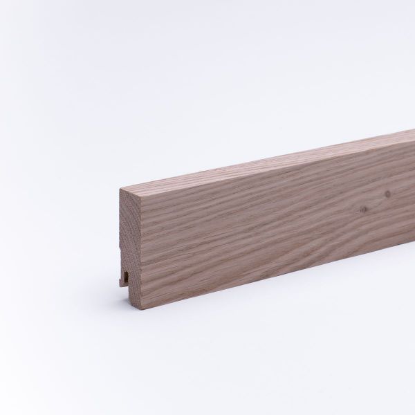 Battiscopa in legno massello 60x16mm quadrato - rovere grezzo