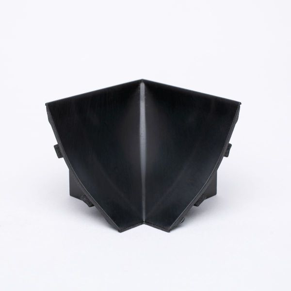 Esquina interior negro - Perfil final 23x23mm