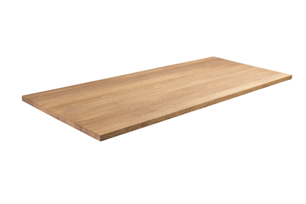 Massivholzplatte 22mm Arbeitsplatte Tischplatte Eiche natur - durchgehende Lamellen 45mm
