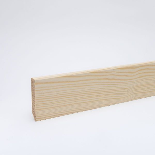 Massivholz-Sockelleiste gefast 90mm - Kiefer roh
